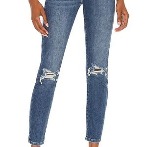 Pistola Audrey Mid Rise Skinny In Oceanside Distressed Women's Jeans Size 30